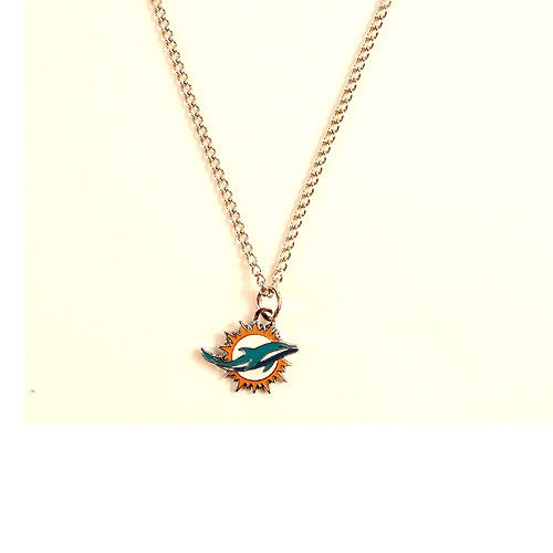 Miami Dolphins Necklace - AMCO Metal Chain and Pendant - $3.00