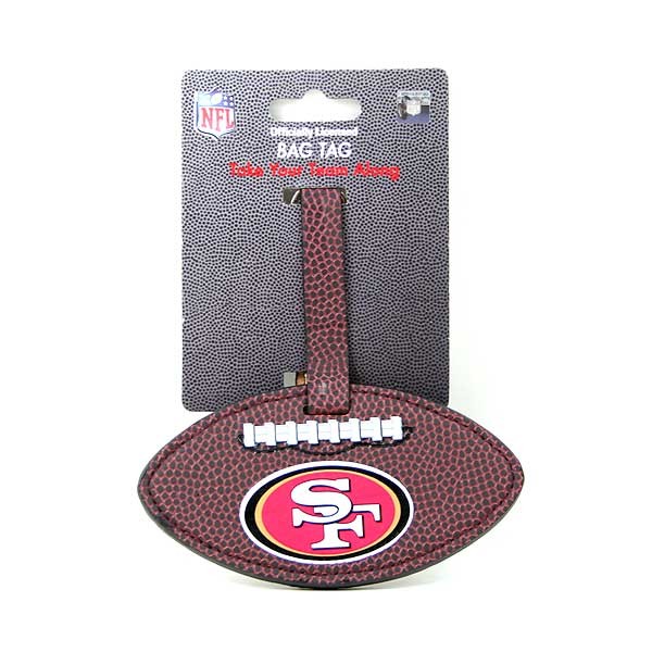 Wholesale 49ers Merchandise - Football Style Luggage Tags - 2 For $6.00