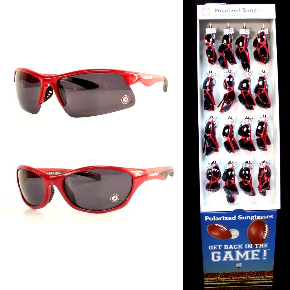 Alabama Sunglasses - 48 Count Polarized Sunglass Display - Assorted Styles - $240.00 Per Display