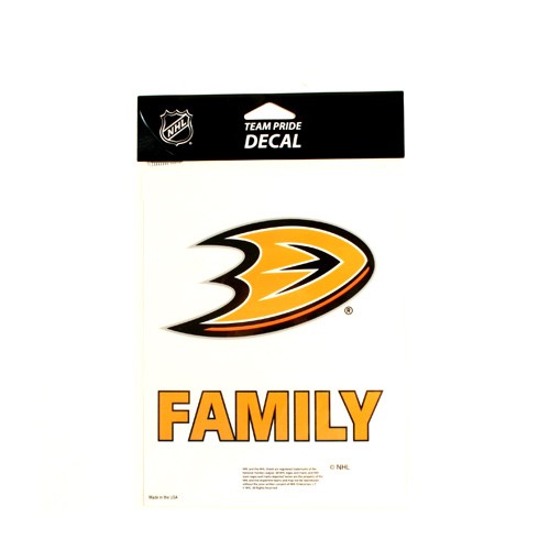 Anaheim Ducks Decals - 5.5"x6.5" TEAM PRIDE FAMILY DECALS - Series2 - 12 For $24.00