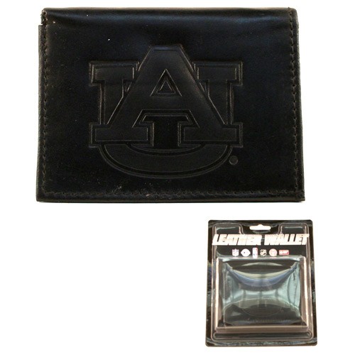 Auburn Tigers Wallets - Black Tri-Fold Leather Wallets - $7.50 Each
