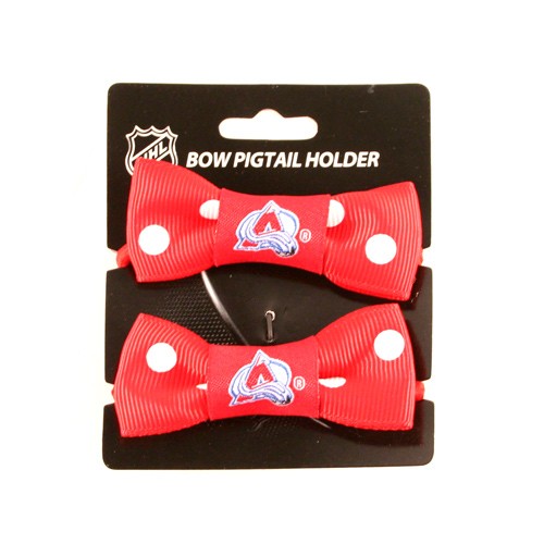 Colorado Avalanche Hockey - 2Pack Bow Style Ponies - 12 Packs For $18.00