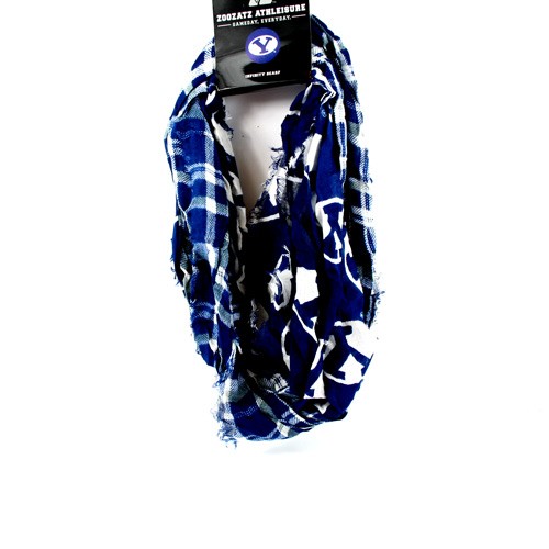 BYU Scarves - Tartan Logo Infinity Scarves - 12 For $60.00