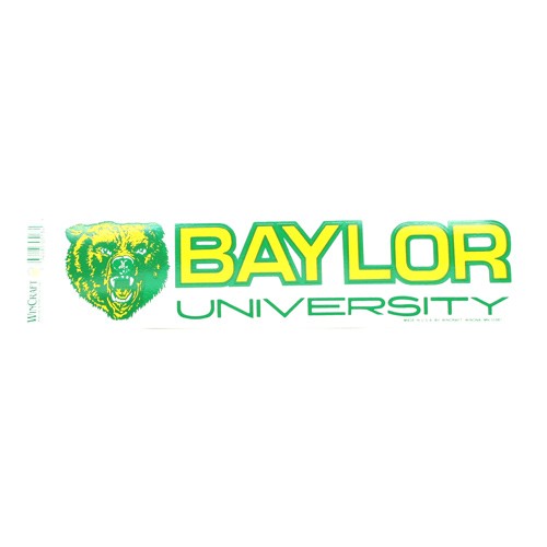 Baylor Bumper Stickers - 3"x12" Win Style - 12 For $12.00