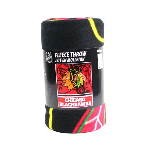 Chicago Blackhawks Blankets - 48"x60" Fleece - Shadow Style - $9.50 Each