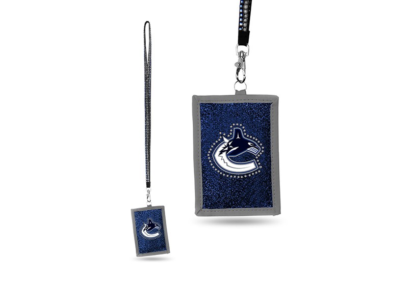 Vancouver Canucks Bling - Bling Lanyards With ID Holder Set - 12 For $30.00