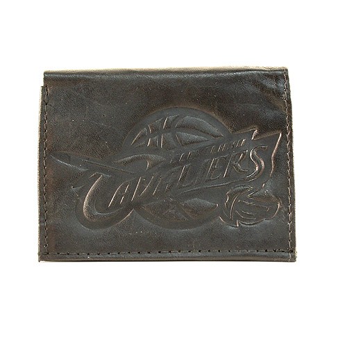 Cleveland Cavaliers Wallets - BLACK Leather Tri-Fold Wallets - 12 For $84.00