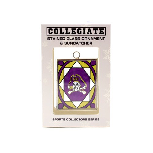 ECU Pirates Ornament - Stained Glass Suncatcher Style Ornament - 12 For $30.00