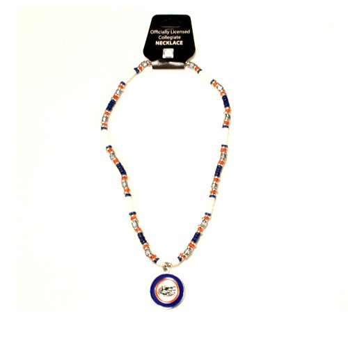 Florida Gators Necklaces - 18" Natural Shell With Pendant - 12 Necklaces For $78.00