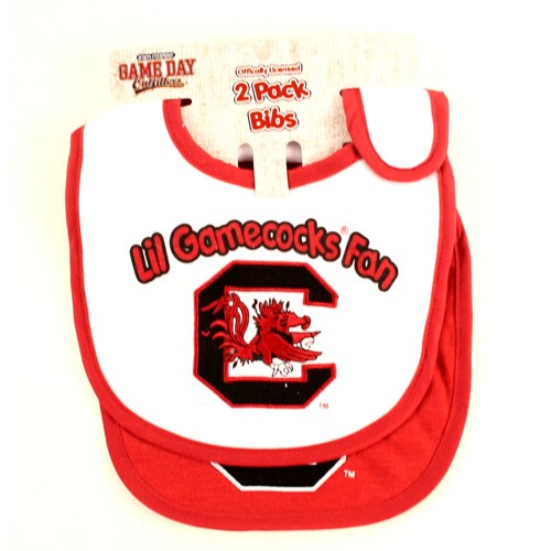 South Carolina Gamecocks Merchandise - 2Pack Baby Bibs - 12 2Packs For $24.00