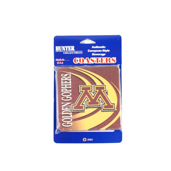 Total Blowout - Minnesota Gophers Coasters - 6Pack Perfboard Euro Style Coaster Sets - 24 Sets For $12.00