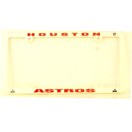 Closeout - Houston Astros Baseball  - White License Plate Frames - 24 Frames For $12.00