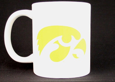 Total Closeout - Wholesale Iowa Hawkeyes Merchandise - White 11OZ - Coffee Mugs -12 Mugs For $36.00