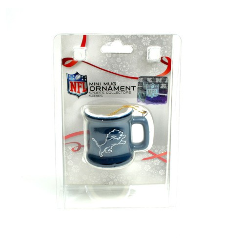 Detroit Lions Ornaments - Mini Mug Style Ornaments - 12 For $30.00