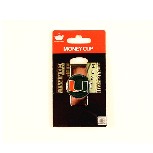 Miami Hurricanes Money Clips - Dome Style Money Clips - 12 For $24.00