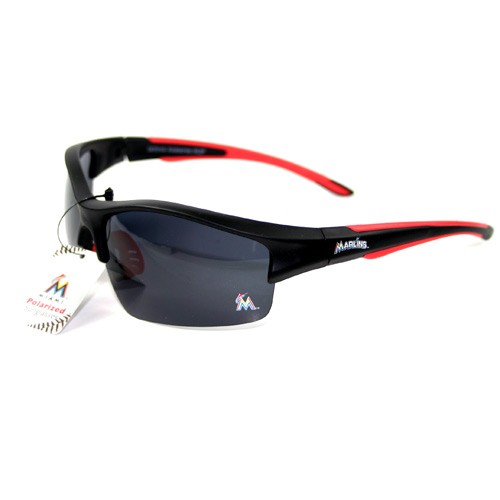 Miami Marlins Sunglasses - Polarized Cali#03 Blade Style - 12 Pair For $48.00