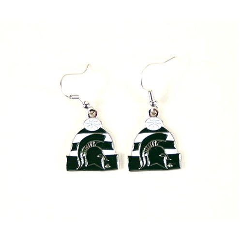 Michigan State Spartans Earrings - KNITSTER - Dangle Earrings - 12 Pair For $30.00