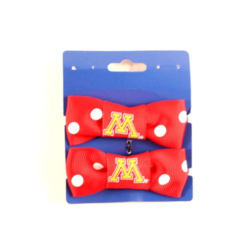 Special Buy - Minnesota Gophers - 2Pack Set Bow Style Ponies - 12 Sets For $18.00