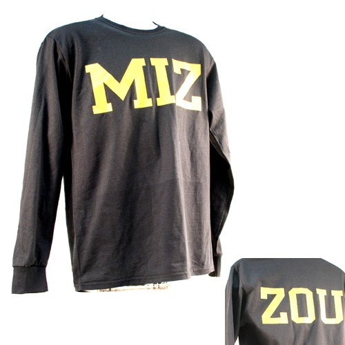Wholesale Shirts - Black Long Sleeve - Missouri Tigers Shirts - 12 For $60.00