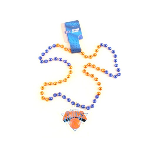 New York Knicks Merchandise - 22" Team Beads With Medallion - 12 Beads For $39.00