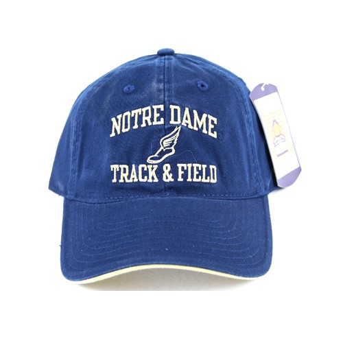 University Of Notre Dame Caps - Blue Hat With Track & Field Logo - 2 For $10.00