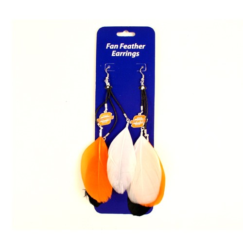 Oklahoma State Earrings - Dangle Feather Style - $2.75 Per Pair