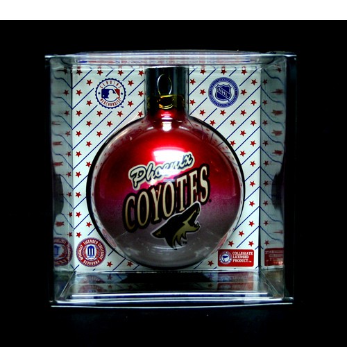 Phoenix Coyotes Ornaments - Faded Ball Style - 12 For $24.00