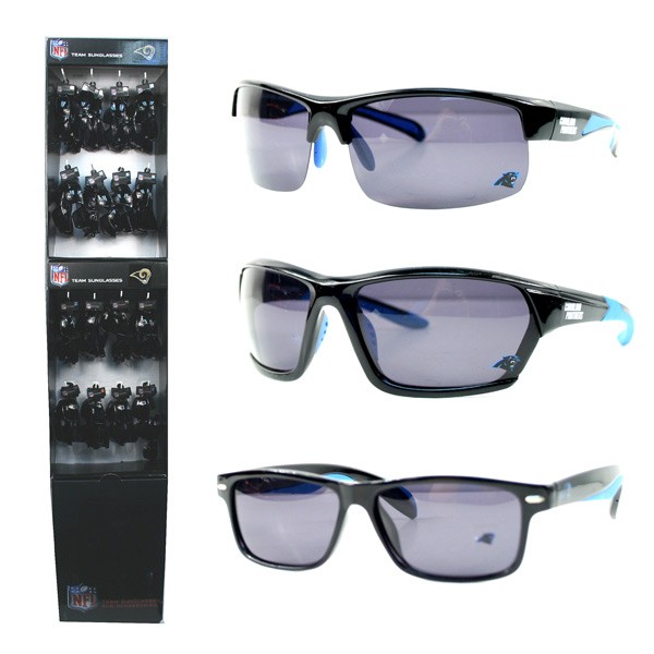 Carolina Panthers Sunglasses - 48 Count Polarized Display - Assorted Styles - $240.00 Per Display
