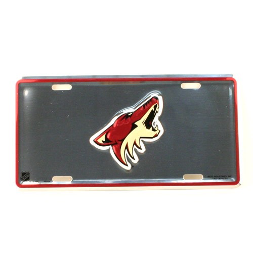 Phoenix Coyotes Mirror Style - Wholesale Metal - License Plates - 12 For $12.00
