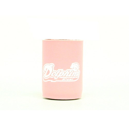 BLOWOUT - Miami Dolphins Merchandise - Pink Dolphins Neoprene Can Huggies - 24 For $12.00