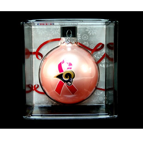 Los Angeles Rams Ornaments - PINK Ball Style - 12 For $6.00