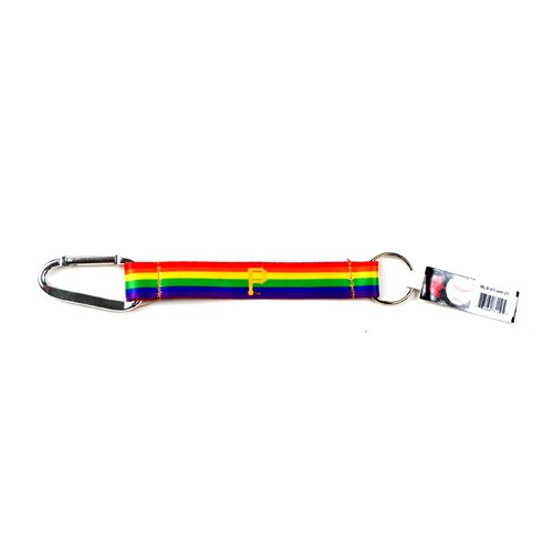 Pittsburgh Pirates Keychains - 8" Rainbow Style Carabiners - 12 For $24.00