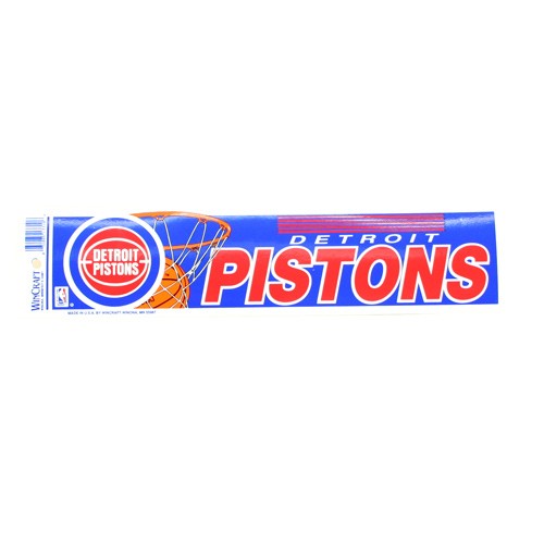 Detroit Pistons Bumper Stickers - 3"x12" Win Style - 12 For $18.00
