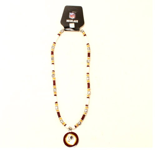 Washington Redskins Necklace - 18" Natural Shell With Pendant - 12 Necklaces For $78.00