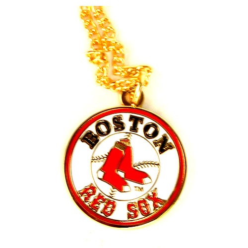 Packaging Change - Blister Pack Style - Boston Red Sox Necklaces - Gold Chain MLB Wholesale Necklace - 12 For $24.00