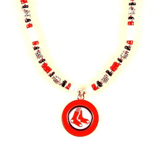 Boston Red Sox Necklace - Natural Shell Necklace - 12 For $84.00