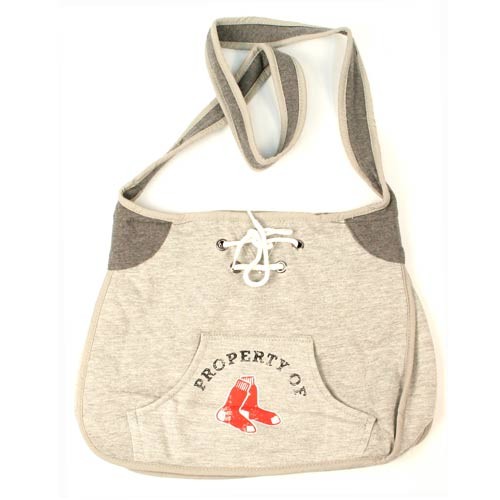 Style Change - Wholesale Sport Purses - Boston Red Sox Purses - Gray Sweatshirt Style Pocket Purses - 2 For $15.00