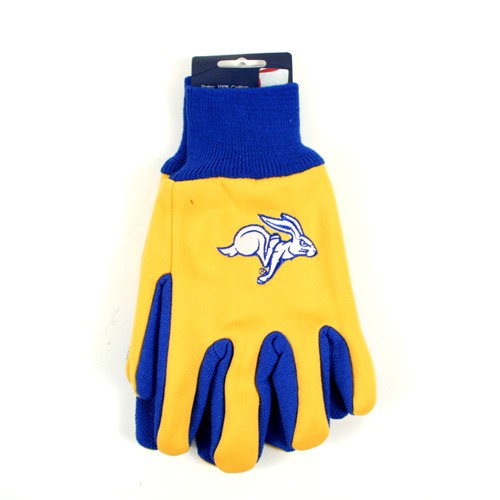 South Dakota State Gloves - The Jackrabbits - Black Palm Series Grip Gloves - 12 Pair For $36.00