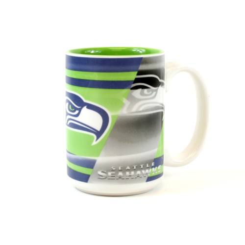 Seattle Seahawks Mugs - 15oz Shadow Style Mugs - 12 For $48.00
