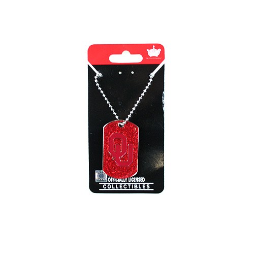 Oklahoma Sooners Necklaces - Glitter Pendants - 12 For $30.00