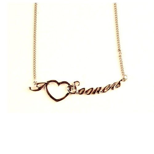 Oklahoma Sooners Necklace - Heart Style - $4.00 Each