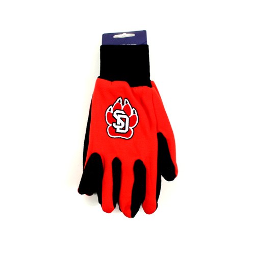 South Dakota Coyotes - Grip Gloves - The Black Palm Series - 12 Pair For $36.00