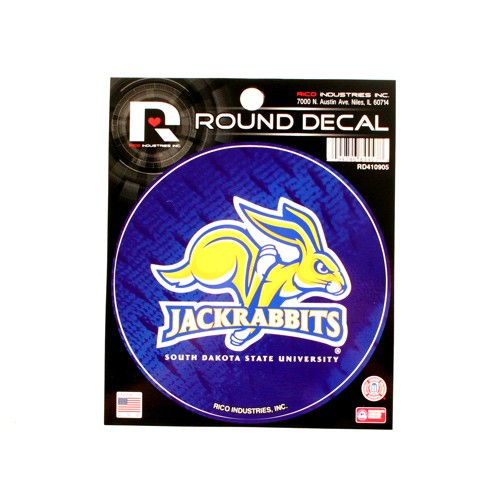 Special Buy - South Dakota State Jack Rabbits - Round Decal Style - 12 For $18.00