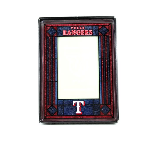 Texas Rangers Ornament - Art Glass Frame Style - 12 For $18.00