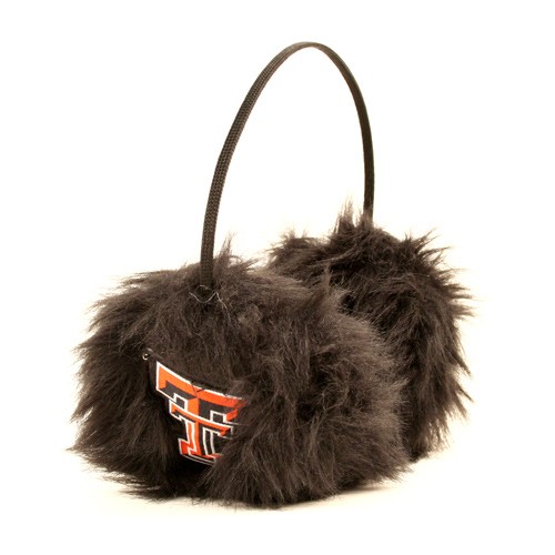 Texas Tech Merchandise - Black Fuzzy Earmuffs - 12 Earmuffs For $72.00