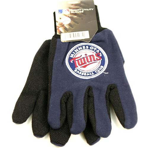 Overstock - Minnesota Twins Gloves - Dark Blue / Black 2Tone Grip MLB Gloves - 12 Pair For $30.00