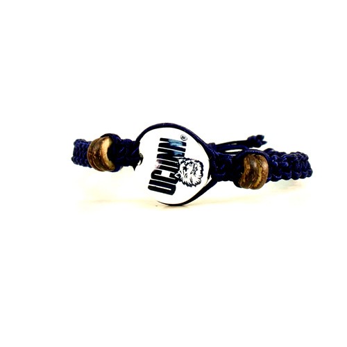 UCONN Huskies Merchandise - Single Nut Macramé Bracelets - 12 For $24.00