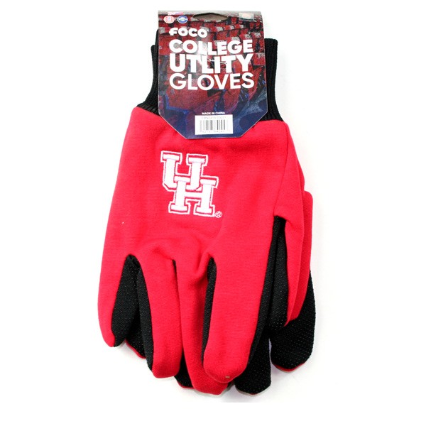Houston Cougars Gloves - Grip Style - 12 Pair For $36.00