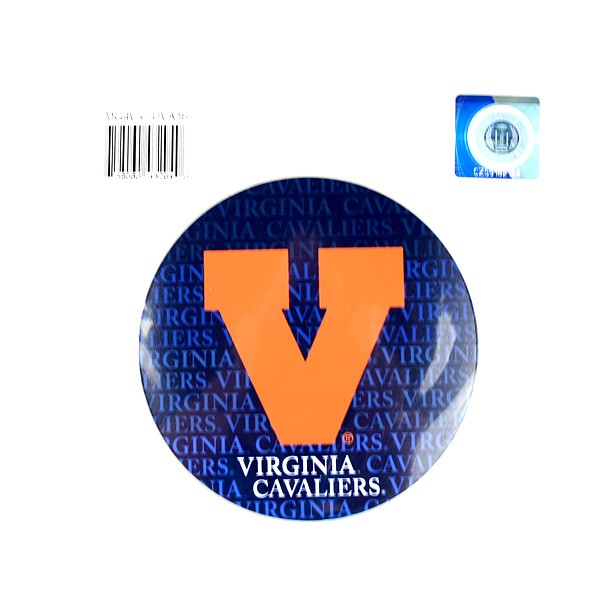 Virginia Cavaliers Magnets - 4" Round Wordmark Style - 12 For $12.00
