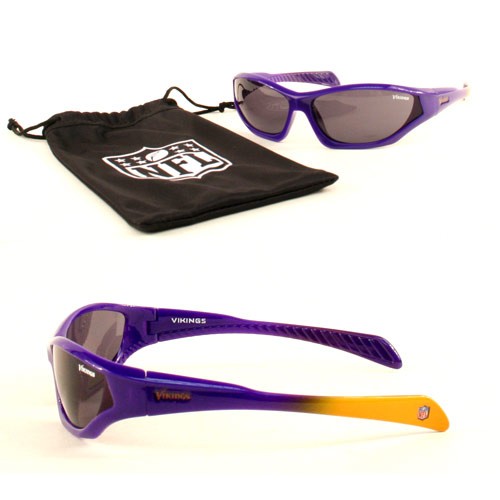 Discontinued - Minnesota Vikings Sunglasses - QUAKE Style - KIDS - With Sunglass Bag - 12 Pair For $36.00